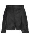 Materiel Matériel Woman Shorts & Bermuda Shorts Black Size 6 Wool, Polyamide, Elastane In Black