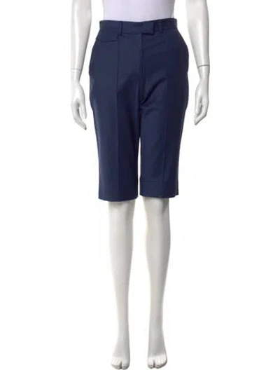 Pre-owned Materiel Wool Knee-length Shorts W/ Tags In Blue
