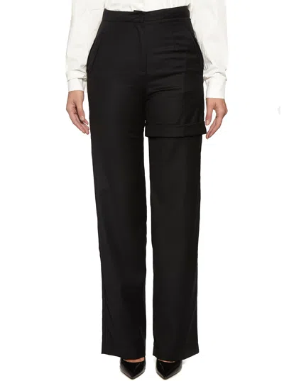 Materiel Wool Regular Trousers In Black