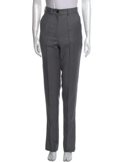 Pre-owned Materiel Wool Straight Leg Pants In Gray