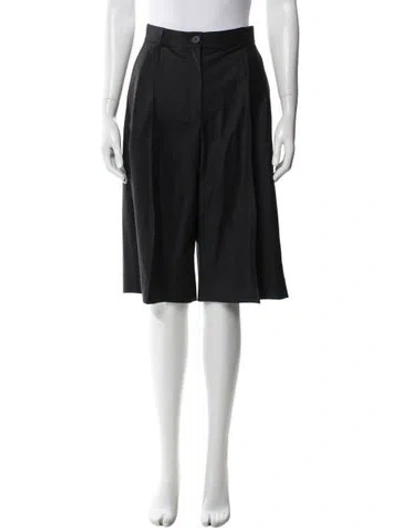 Pre-owned Materiel Wool Wide Leg Pants In Blue