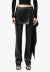 Materiel Zip And Layered Straight-leg Pants In Black