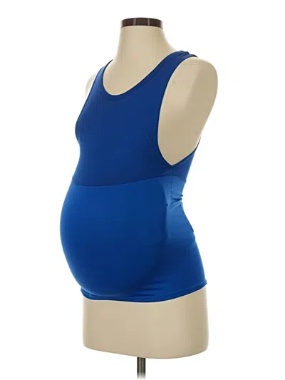 Pre-owned Maternal America Sleeveless Top Blue Scoop Neck Tops