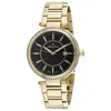 Mathey-tissot Women's Classic Black Dial Watch In Gold