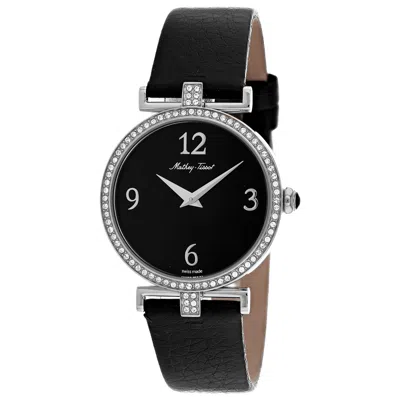 Mathey-tissot Gaia Crystal-embellished 34mm Watch In Black