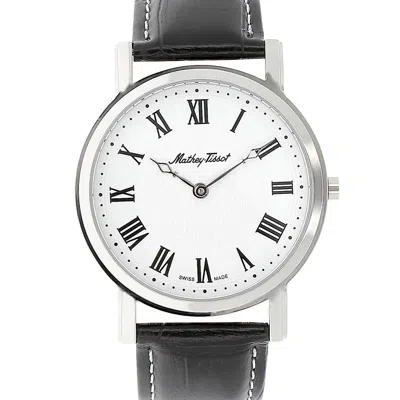 Mathey-tissot Men's City White Dial Watch In Black