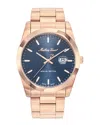 Mathey-tissot Men's Classic Blue Dial Watch In Gold