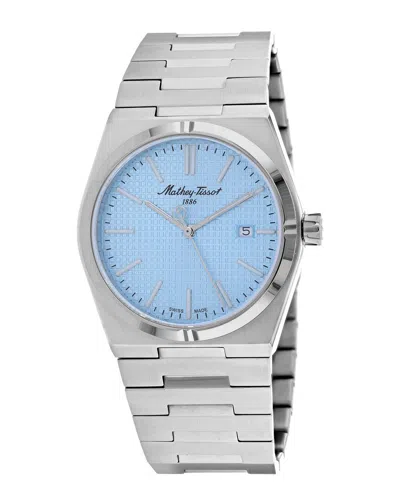 Mathey-tissot Zoltan Waffle-dial 40mm Watch In Blue