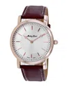 Mathey-tissot Women's City Silver Dial Watch In Burgundy
