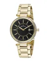 Mathey-tissot Women's Classic Black Dial Watch In Gold