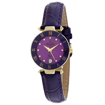 MATHEY-TISSOT WOMEN'S COUPOLE PURPLE DIAL WATCH