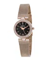 Mathey-tissot Women's Fleury Xv Black Dial Watch In Gold