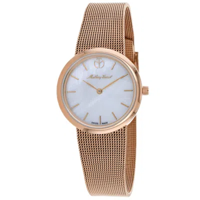 Mathey-tissot Women's Milly Mother Of Pearl Dial Watch In Gold
