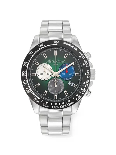 Mathey-tissot Chronograph 42mm Watch In Green