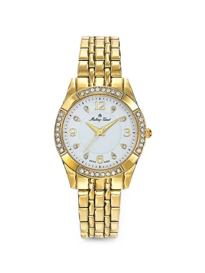 Mathey-tissot Classic Crystal-embellished 32mm Watch In Gold