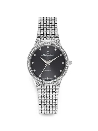 Mathey-tissot Crystal-embellished 28mm Watch In Black