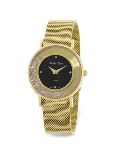 Mathey-tissot Electra Crystal-embellished 32mm Watch In Gold