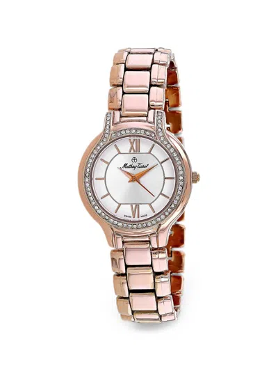 Mathey-tissot Fleury Iii Crystal-embellished 32mm Watch In Gold