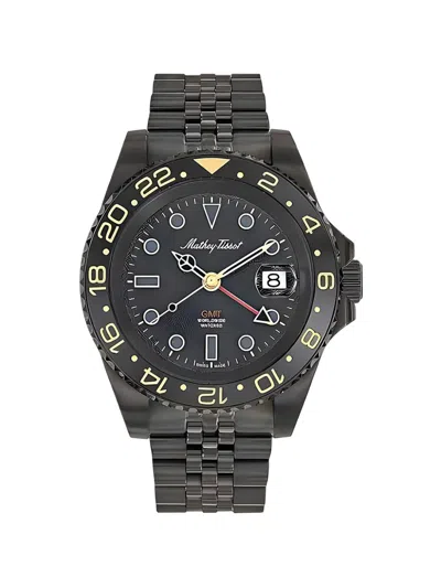 Mathey-tissot Gmt 42mm Watch In Black