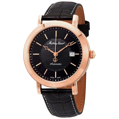 Mathey-tissot City Automatic Black Dial Men's Watch Hb611251atpn In Black / Gold / Gold Tone / Rose / Rose Gold / Rose Gold Tone
