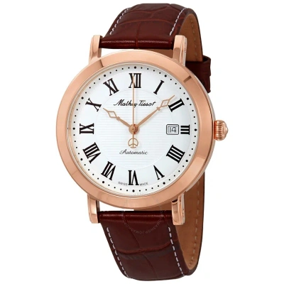 Mathey-tissot City Automatic White Dial Men's Watch Hb611251atpbr In Brown / Gold / Gold Tone / Rose / Rose Gold / Rose Gold Tone / White