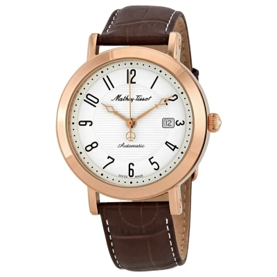 Mathey-tissot City Automatic White Dial Men's Watch Hb611251atpg In Brown / Gold / Gold Tone / Rose / Rose Gold / Rose Gold Tone / White