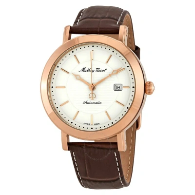Mathey-tissot City Automatic White Dial Men's Watch Hb611251atpi In Brown / Gold / Gold Tone / Rose / Rose Gold / Rose Gold Tone / White
