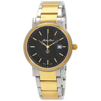 Mathey-tissot City Black Dial Men's Watch H611251mbn In Two Tone  / Black / Gold / Gold Tone / Yellow