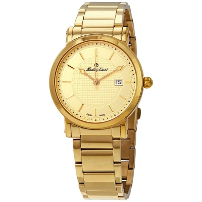 Mathey-tissot City Gold Dial Yellow Gold Pvd Men's Watch H611251mpdi In Gold / Gold Tone / Yellow