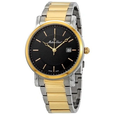 Mathey-tissot City Metal Black Dial Men's Watch Hb611251mbn In Two Tone  / Black / Gold Tone / Yellow