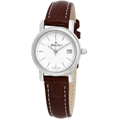 Mathey-tissot City White Dial Ladies Watch D31186ai In Brown / White