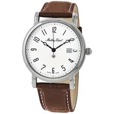 Mathey-tissot City White Dial Men's Watch Hb611251ag In Black / Brown / White