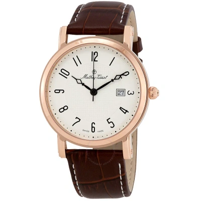 Mathey-tissot City White Dial Men's Watch Hb611251pg In Black / Brown / Gold / Rose / Rose Gold / White