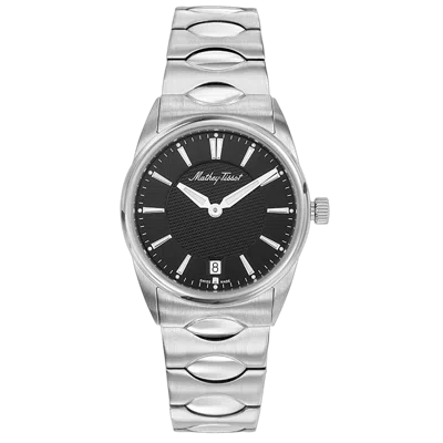 Mathey-tissot Mathey Tissot Classic Black Dial Watch In Silver