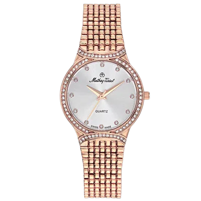Mathey-tissot Mathey Tissot Diamond-bezel Watch In Gray
