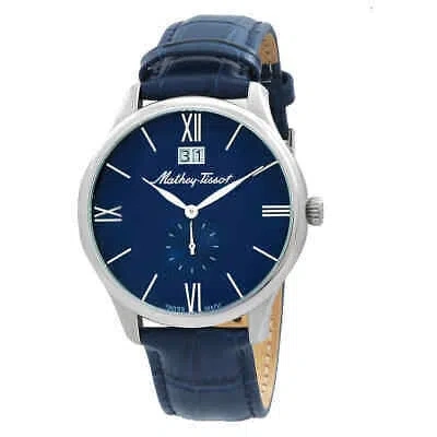 Pre-owned Mathey-tissot Edmond Blue Dial Men's Watch H1886qabu