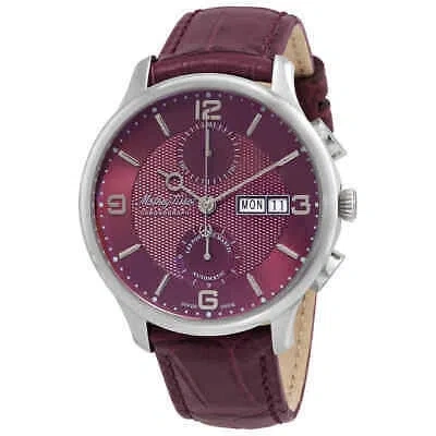 Pre-owned Mathey-tissot Edmond Chrono Automatic Chronograph Purple Dial Men's Watch