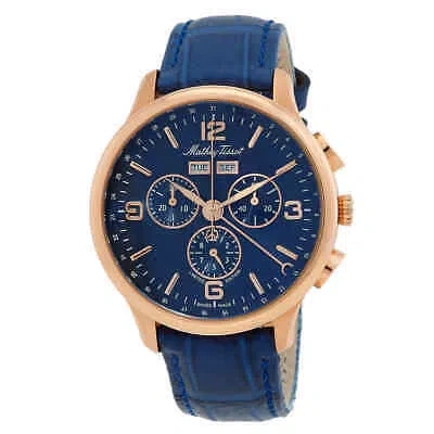Pre-owned Mathey-tissot Edmond Chronograph Quartz Blue Dial Men's Watch H1886chpbu