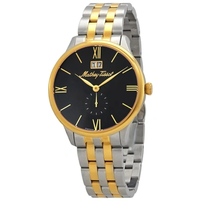 Mathey-tissot Edmond Metal Black Dial Men's Watch H1886mbn In Two Tone  / Black / Gold / Gold Tone