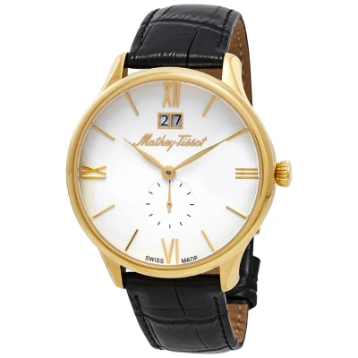 Mathey-tissot Edmond Quartz White Dial Men's Watch H1886qpi In Black / Gold Tone / White