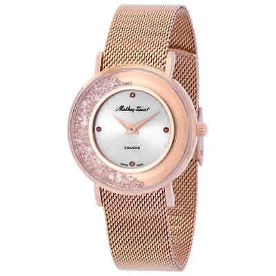 Pre-owned Mathey-tissot Electra Quartz Diamond Silver Dial Ladies Watch D983spi