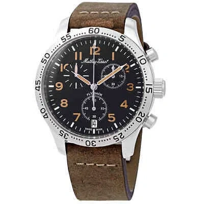 Pre-owned Mathey-tissot Flyback Type 21 Chronograph Black Dial Men's Watch H1821chalno