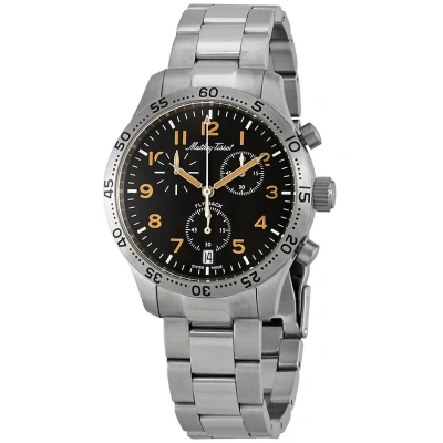Mathey-tissot Flyback Type 21 Chronograph Black Dial Men's Watch H1821chano In Black / Gold Tone