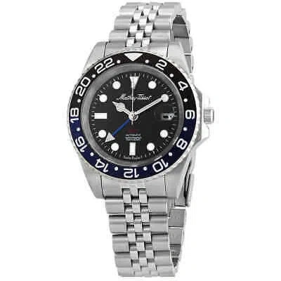 Pre-owned Mathey-tissot Gmt Automatic Batman Bezel Men's Watch H903atnb