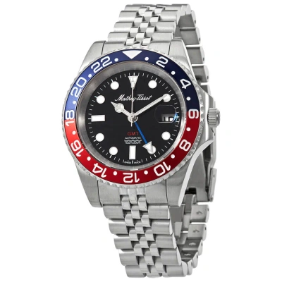 Mathey-tissot Gmt Automatic Black Dial Pepsi Bezel Men's Watch H903atar In Red   / Black / Blue