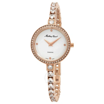 Mathey-tissot Infinity Quartz Diamond Crystal Silver Dial Ladies Watch D986spi In Gold / Gold Tone / Rose / Rose Gold / Rose Gold Tone / Silver