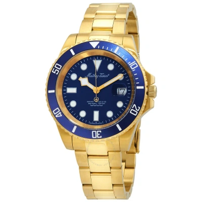 Mathey-tissot Jumbo Quartz Blue Dial Men's Watch H9060pbu In Blue / Gold / Gold Tone / Yellow