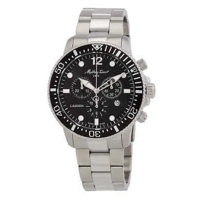 Pre-owned Mathey-tissot Lagoon Chronograph Quartz Black Dial Men's Watch H123chan