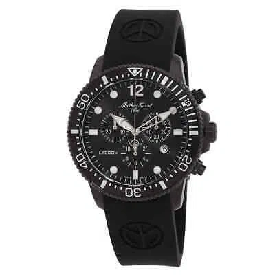 Pre-owned Mathey-tissot Lagoon Chronograph Quartz Black Dial Men's Watch H123chlnn