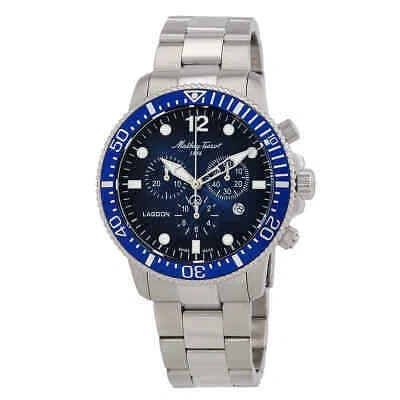 Pre-owned Mathey-tissot Lagoon Chronograph Quartz Blue Dial Men's Watch H123chabu